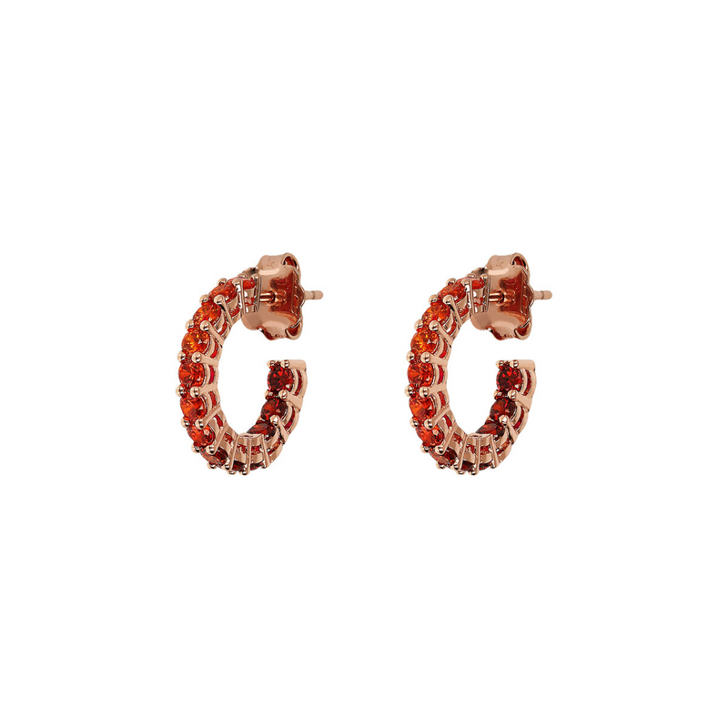 Small Hoop Earrings with Cubic Zirconia Effect Dégradé