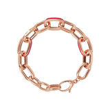 Bracelet with Enamelled Oval Links