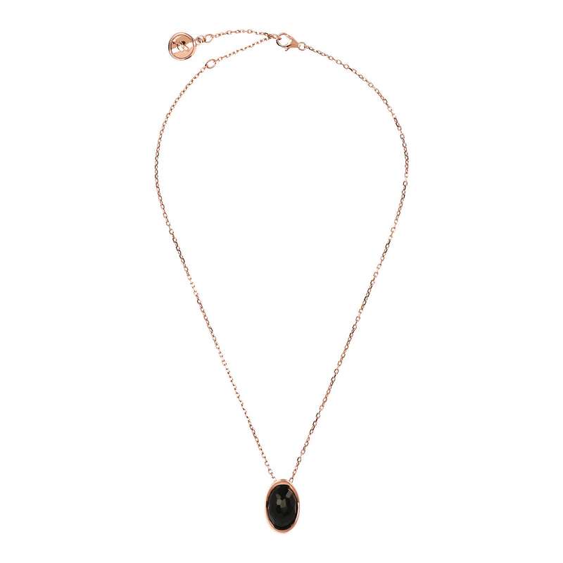 Forzatina Chain Necklace with Oval Natural Stone Pendant