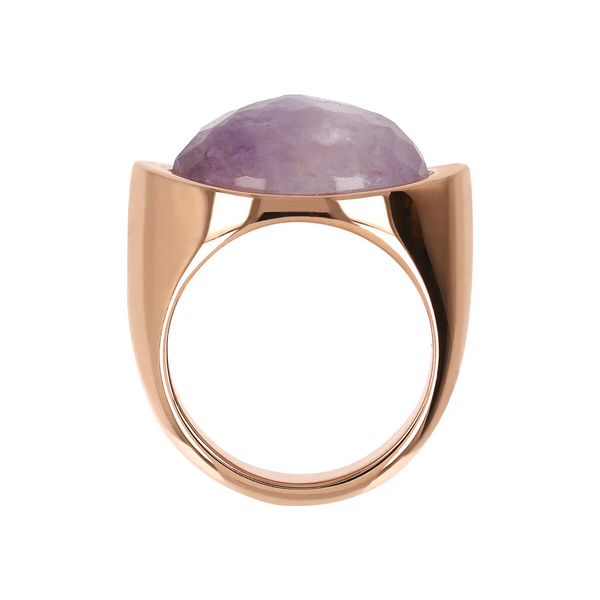 Cocktail Ring with Oval Natural Stone