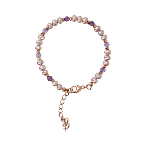 Bracelet avec Perles d'Eau Douce et Pierres Naturelles