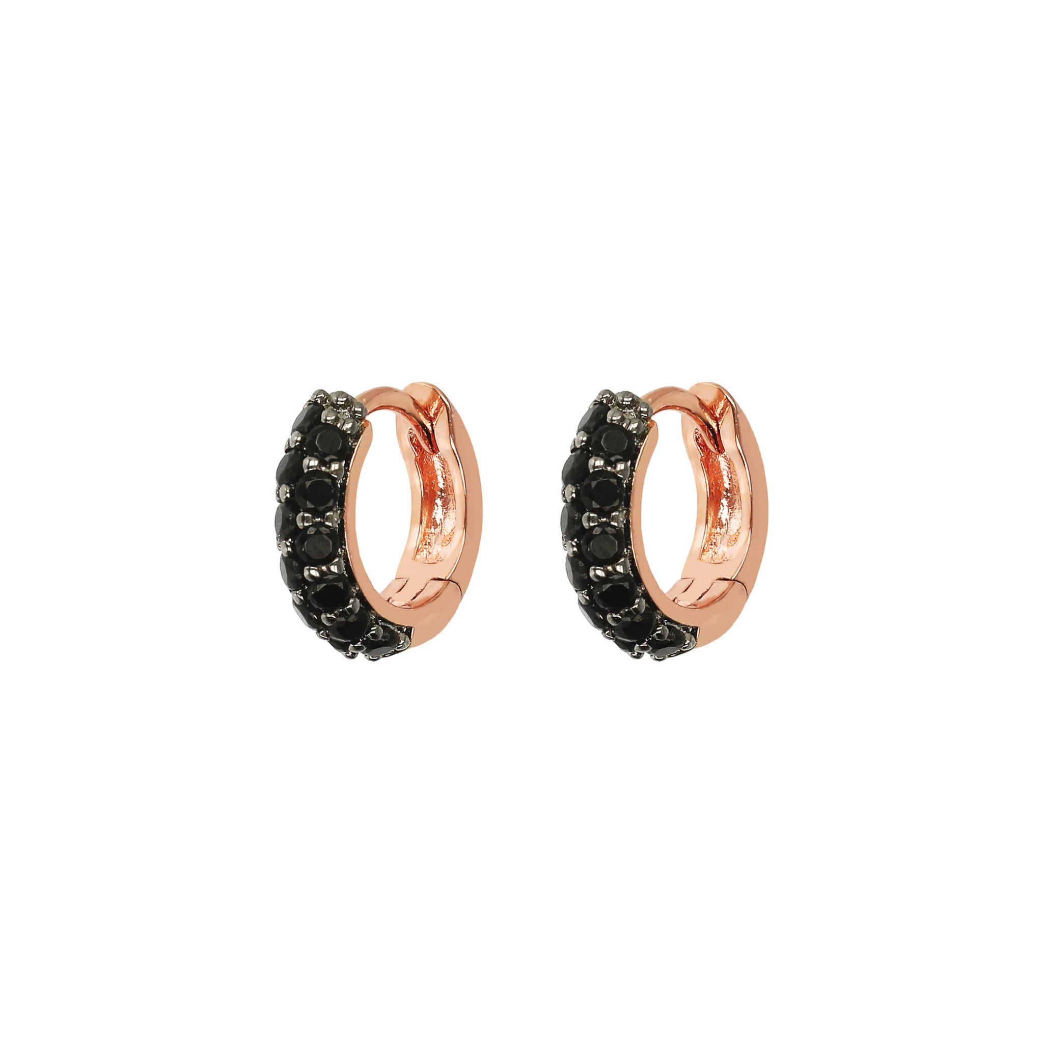 Hoop Earrings with Cubic Zirconia Pavé