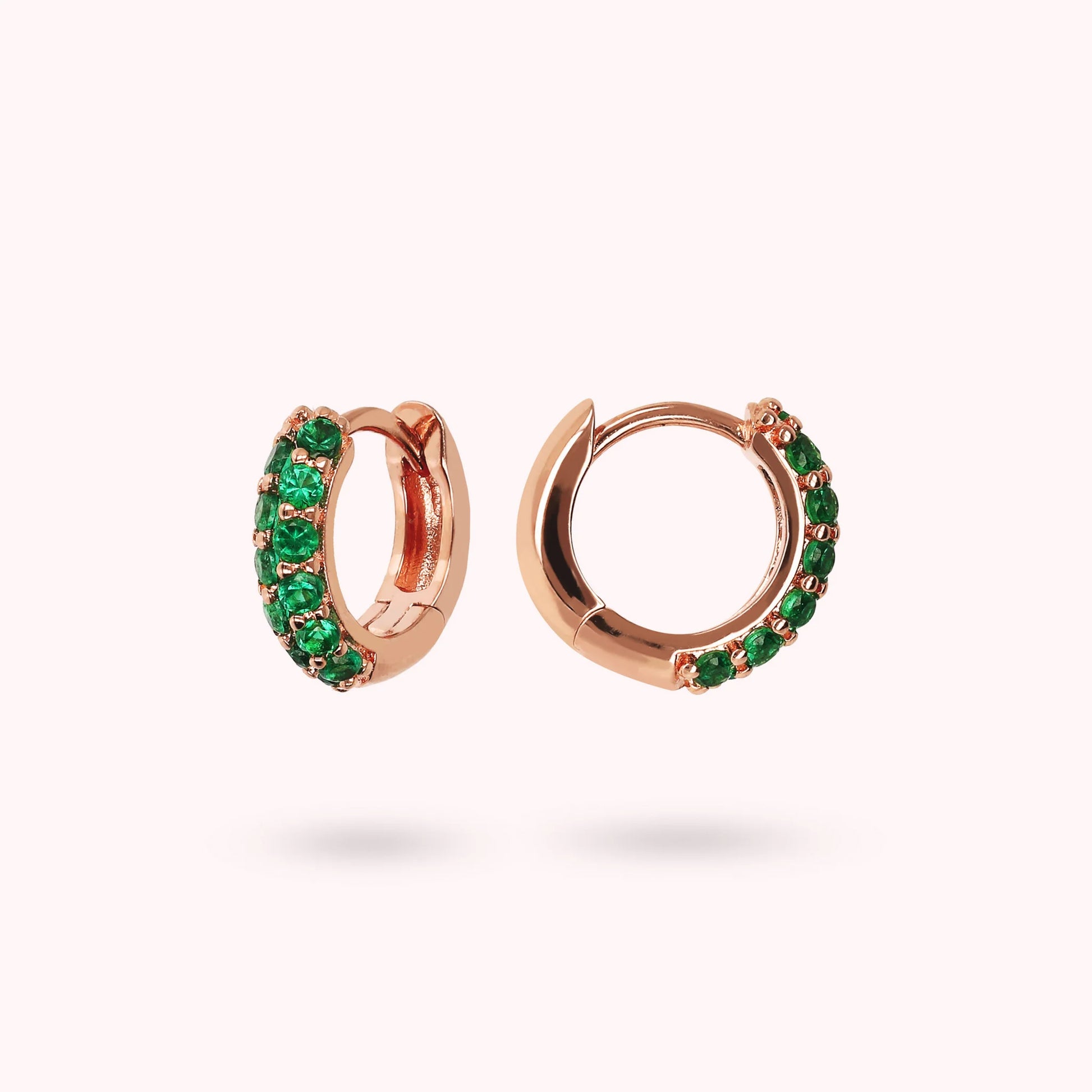 Orecchini a Cerchio con Pavé in Cubic Zirconia