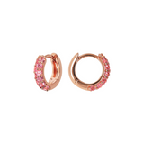 Hoop Earrings with Pavé in Cubic Zirconia