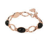 Link Bracelet with Oval Natural Stone