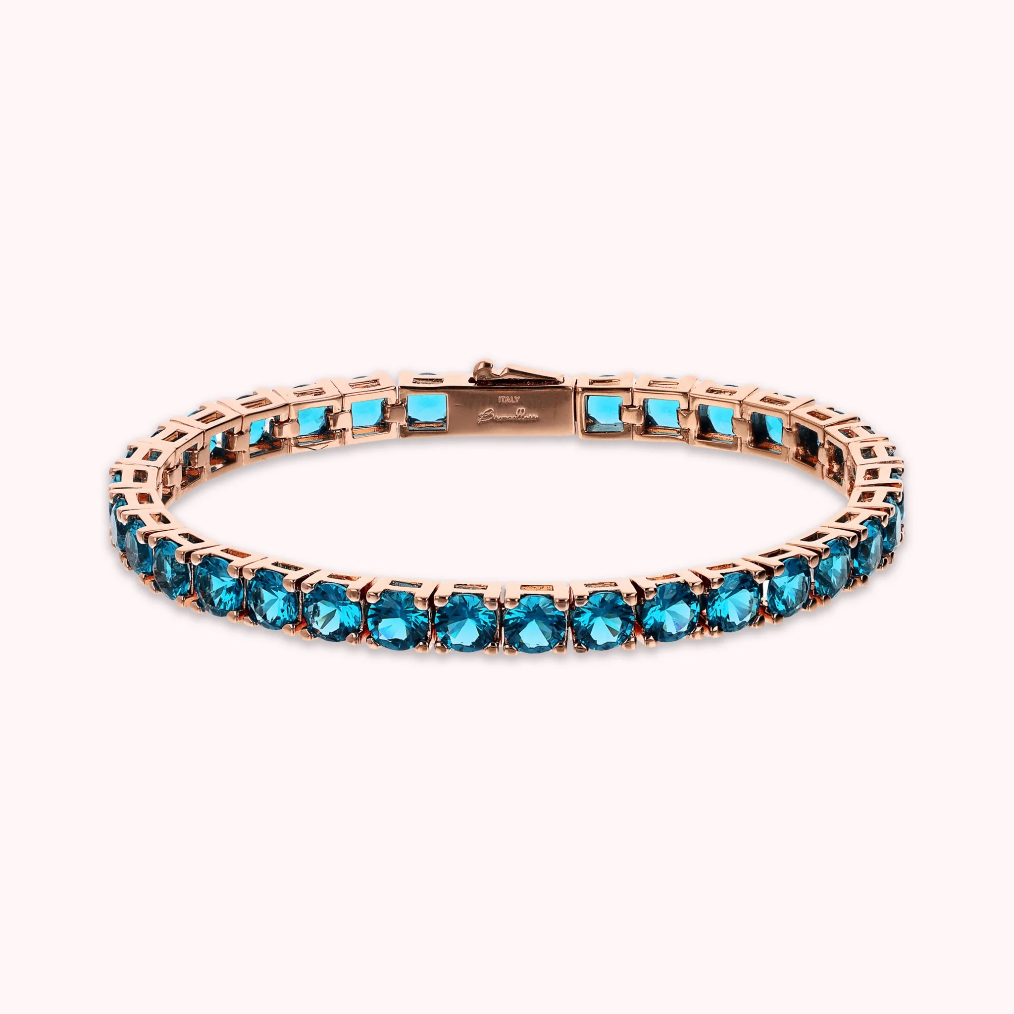 Bracelet tennis maxi avec zircon cubique rond