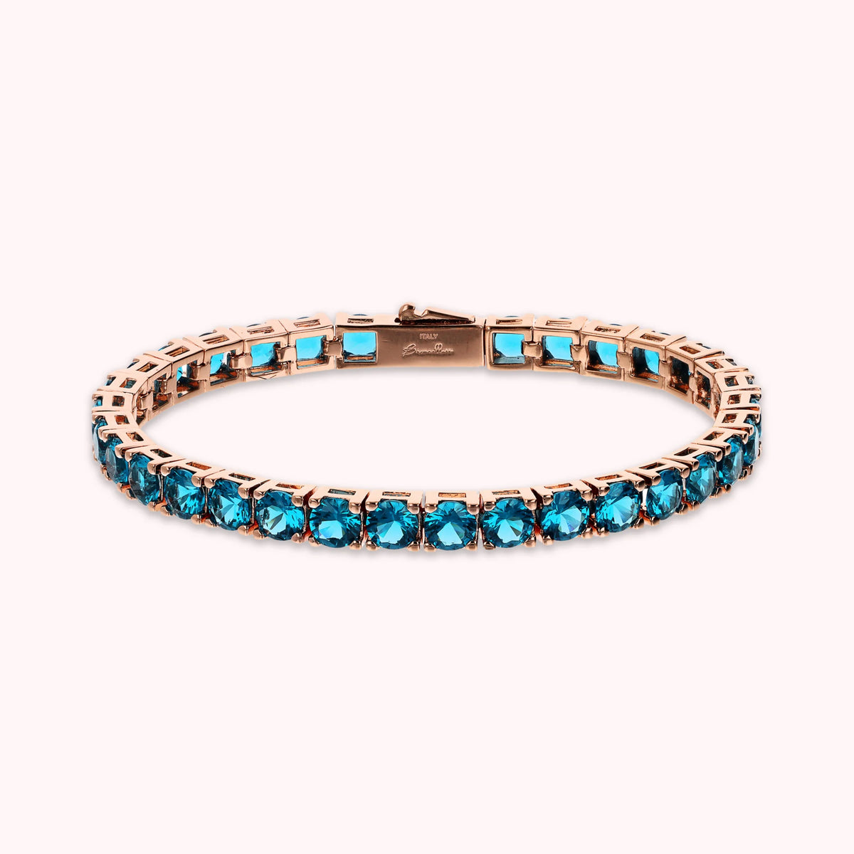 Bracelet tennis maxi avec zircon cubique rond