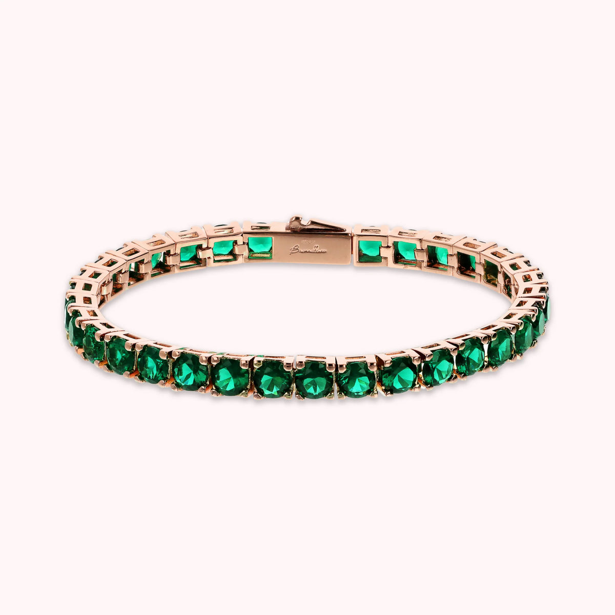 Bracelet tennis maxi avec zircon cubique rond