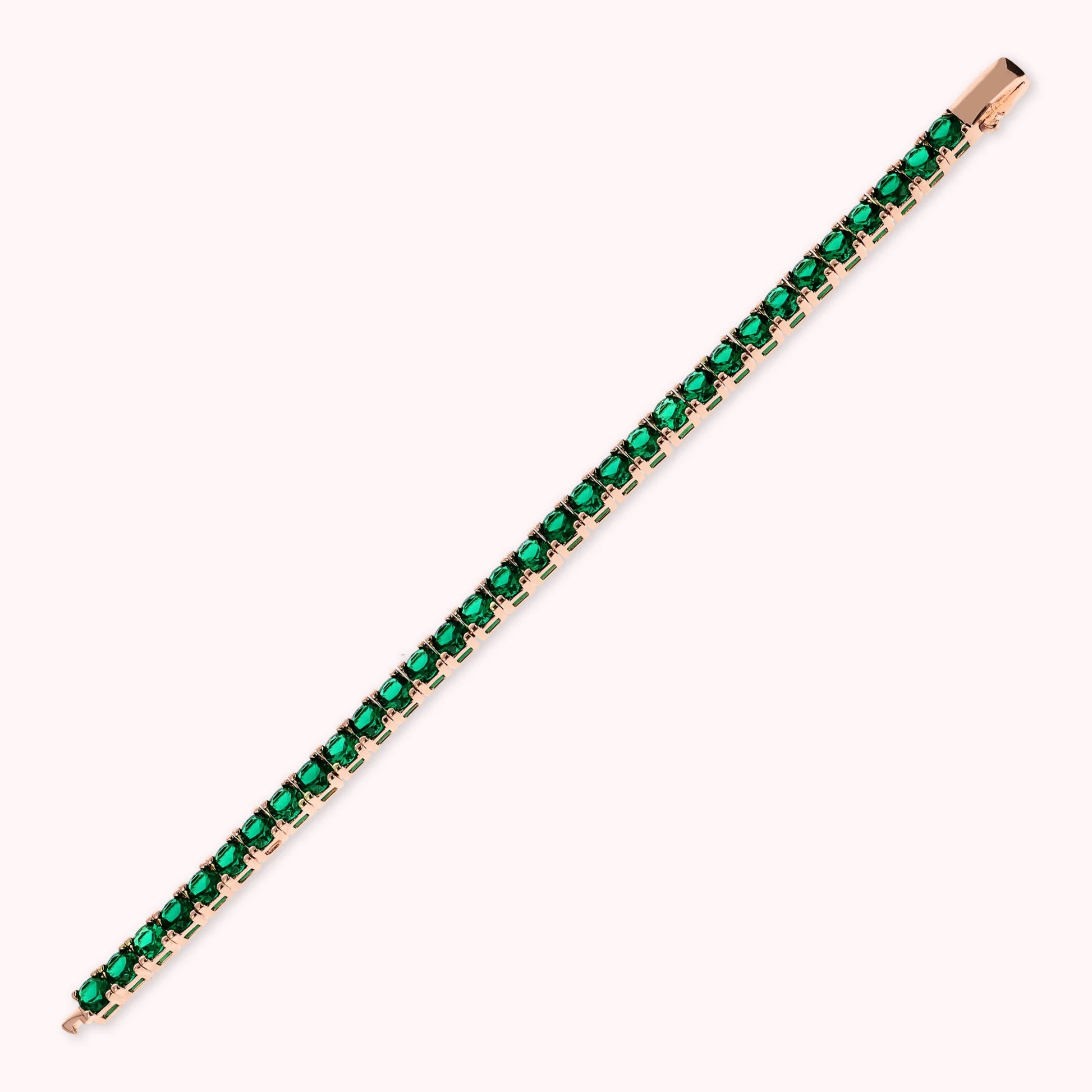 Bracelet tennis maxi avec zircon cubique rond