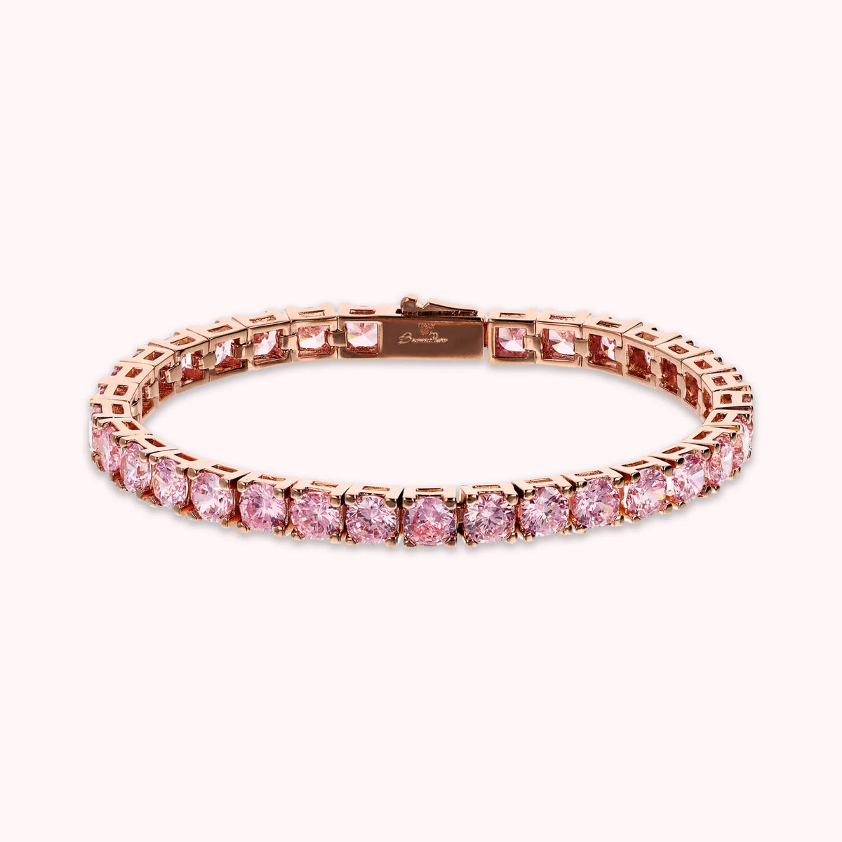 Bracelet tennis maxi avec zircon cubique rond