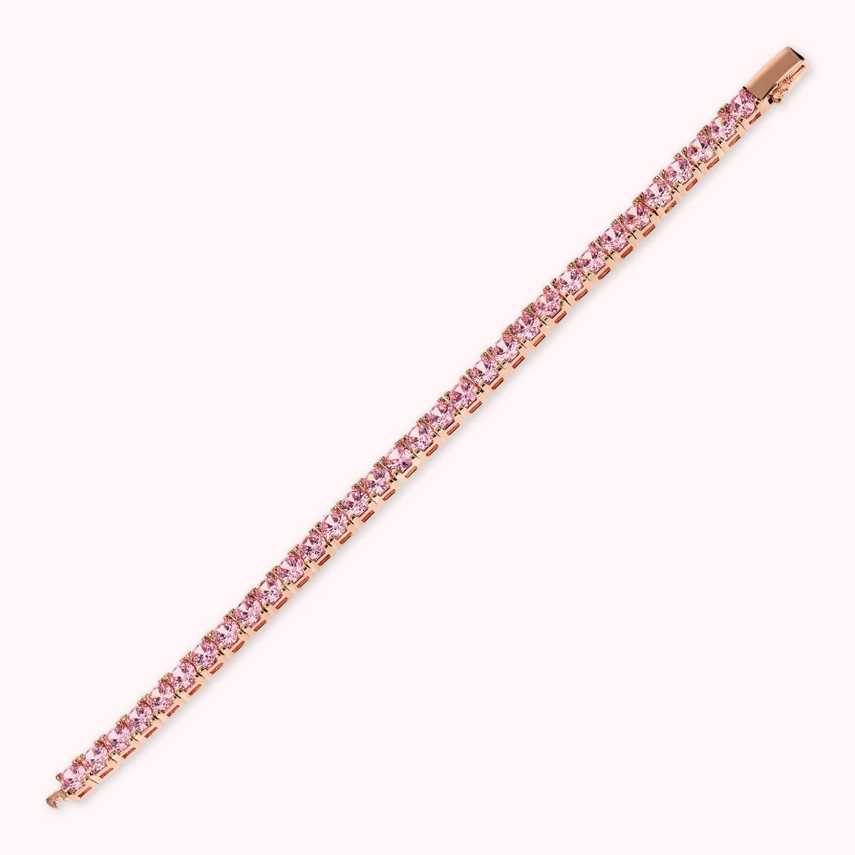 Bracelet tennis maxi avec zircon cubique rond