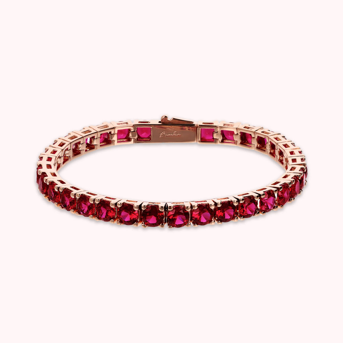 Bracelet tennis maxi avec zircon cubique rond