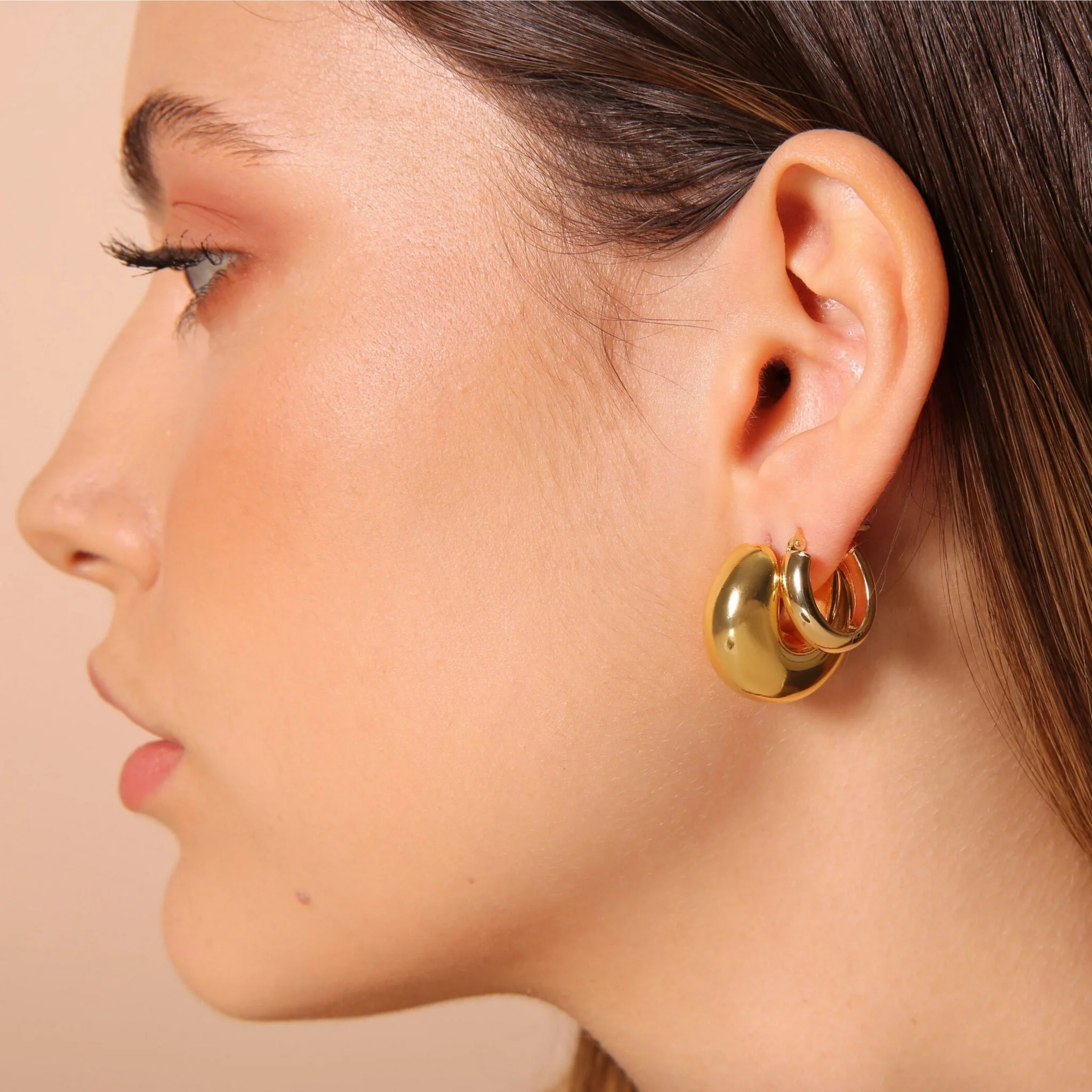 Golden Bombati Hoop Earrings