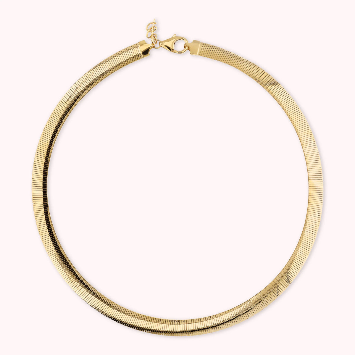 Collier ras-du-cou chaîne omega doré  