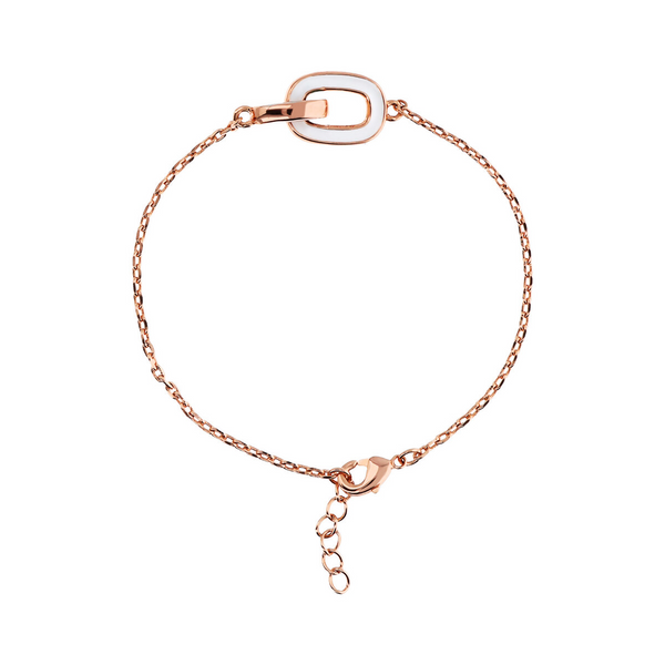 Forzatina Chain Bracelet with Double Two-Tone Enamelled Link