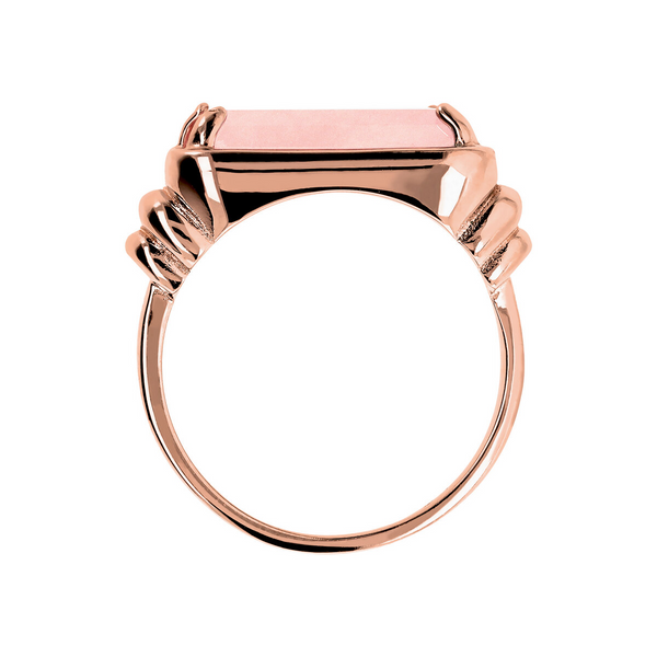Cocktail Ring with Rectangular Natural Stone