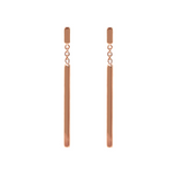 Wire Pendant Earrings with Bar