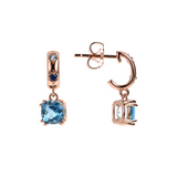 Pendant Earrings with Étoile and Prism Gem