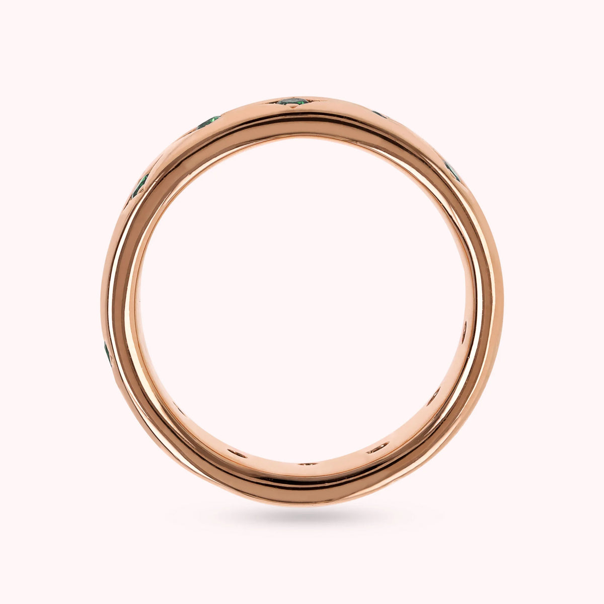 Étoile Wedding Ring with Cubic Zirconia Points of Light