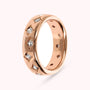Étoile Wedding Ring with Cubic Zirconia Points of Light