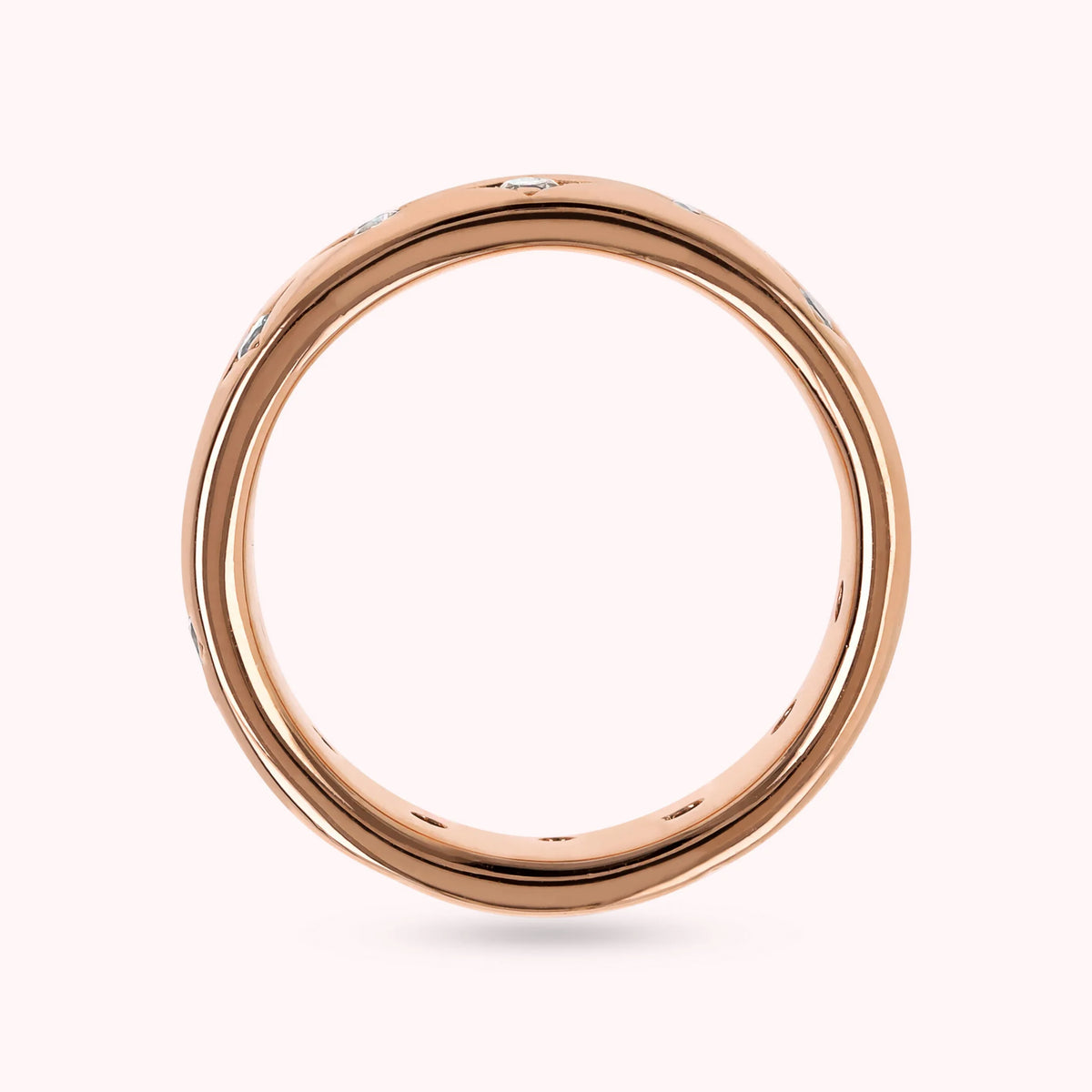 Étoile Wedding Ring with Cubic Zirconia Points of Light
