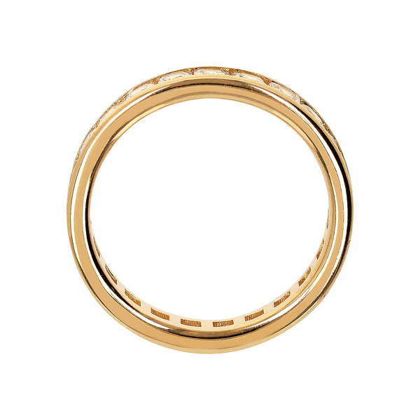 Golden Veretta Ring with Zirconia