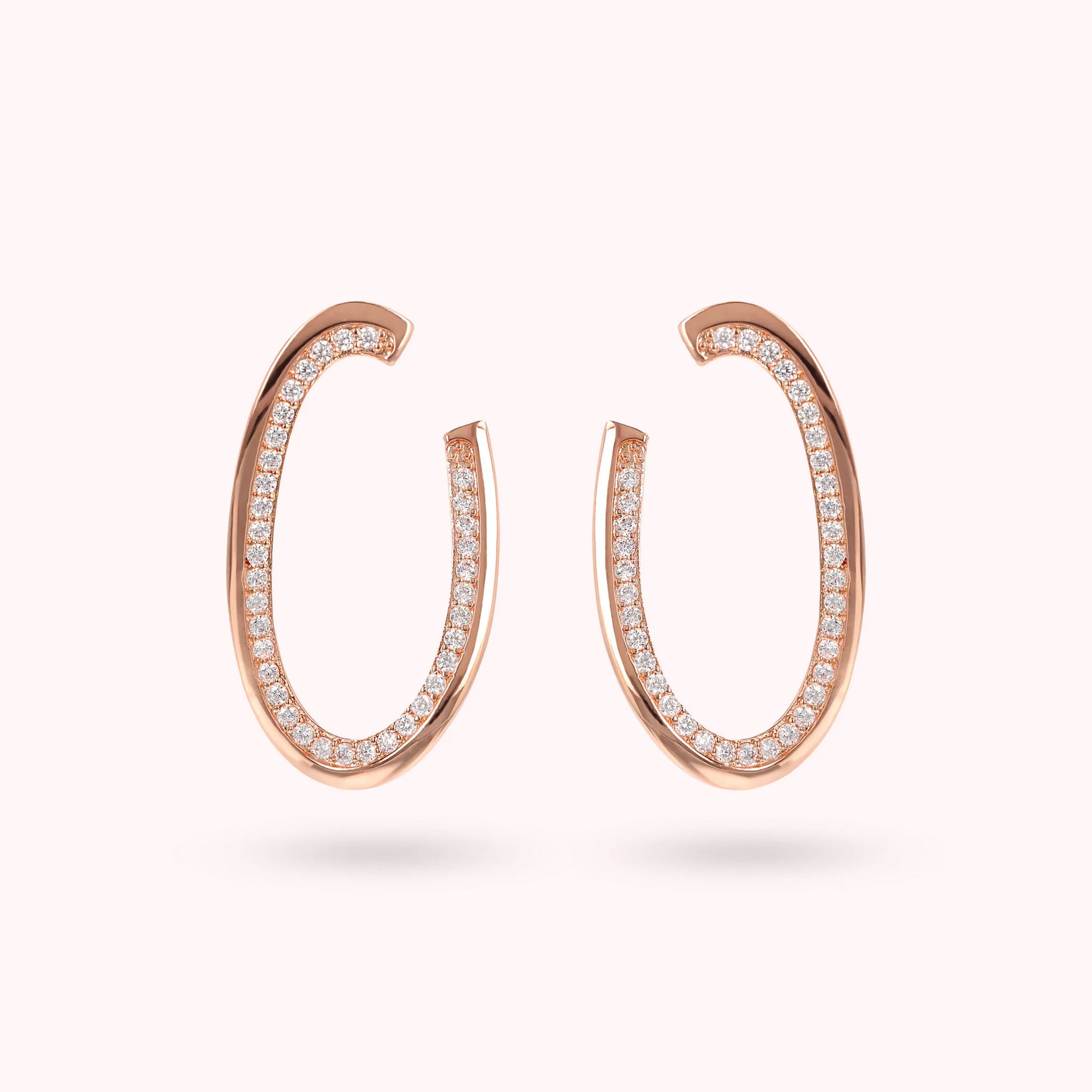 Orecchini Pendenti Ovali con Cubic Zirconia