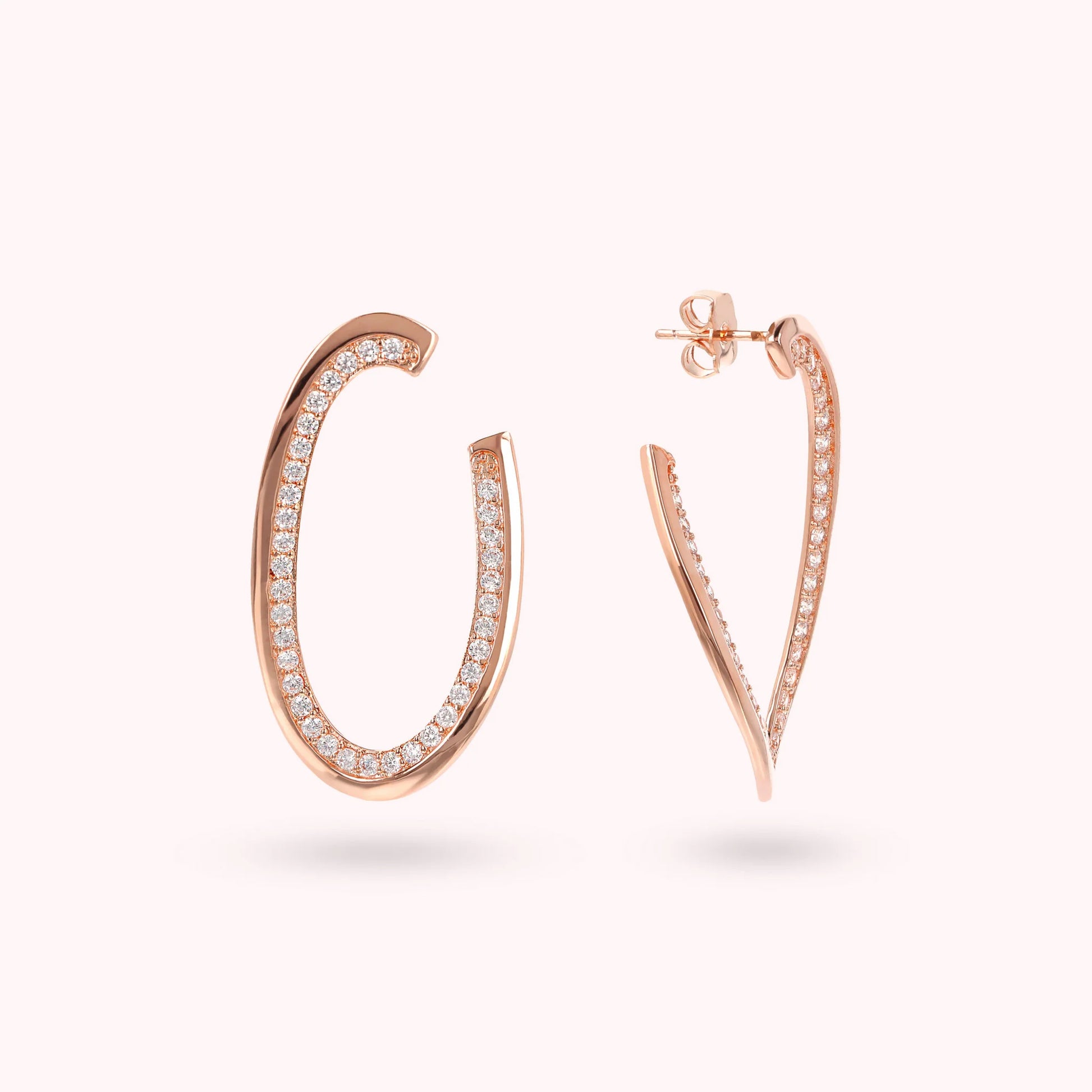 Orecchini Pendenti Ovali con Cubic Zirconia