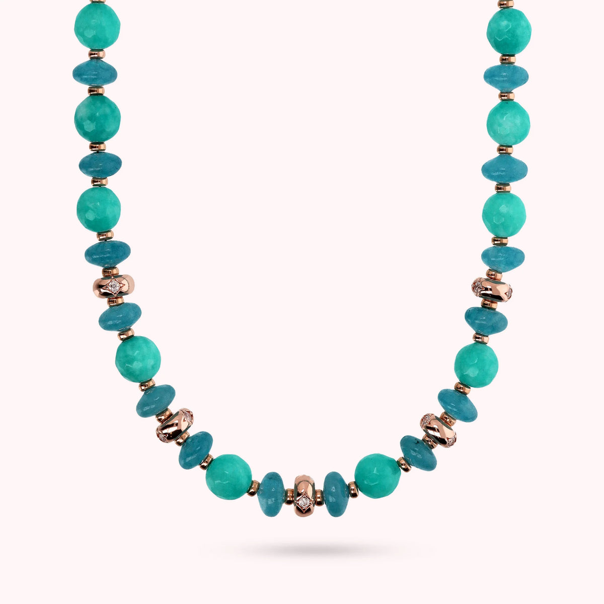 Collier ras-du-cou avec rondelles Étoile et pierres naturelles