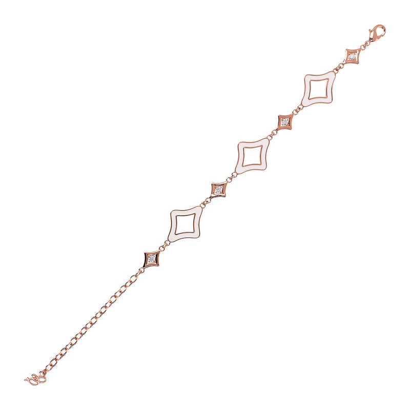 Enamelled Bracelet with Étoile and Light Points in Cubic Zirconia