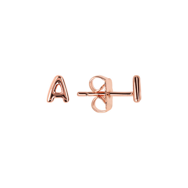 Stud Earrings with Letter