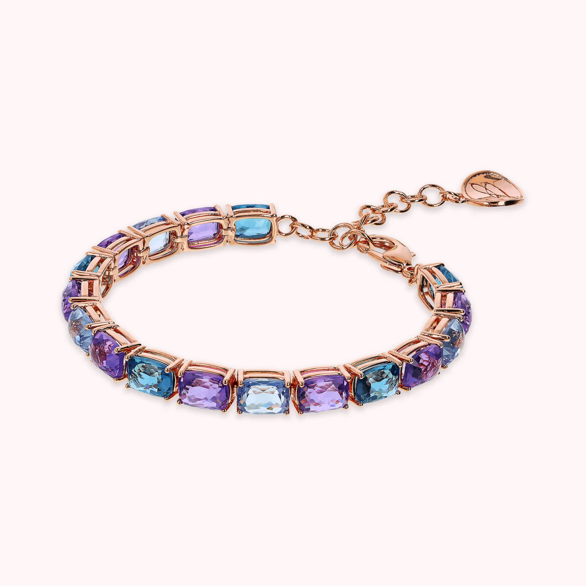 Tennis Bracelet with Prism Gem Mosaic Cut