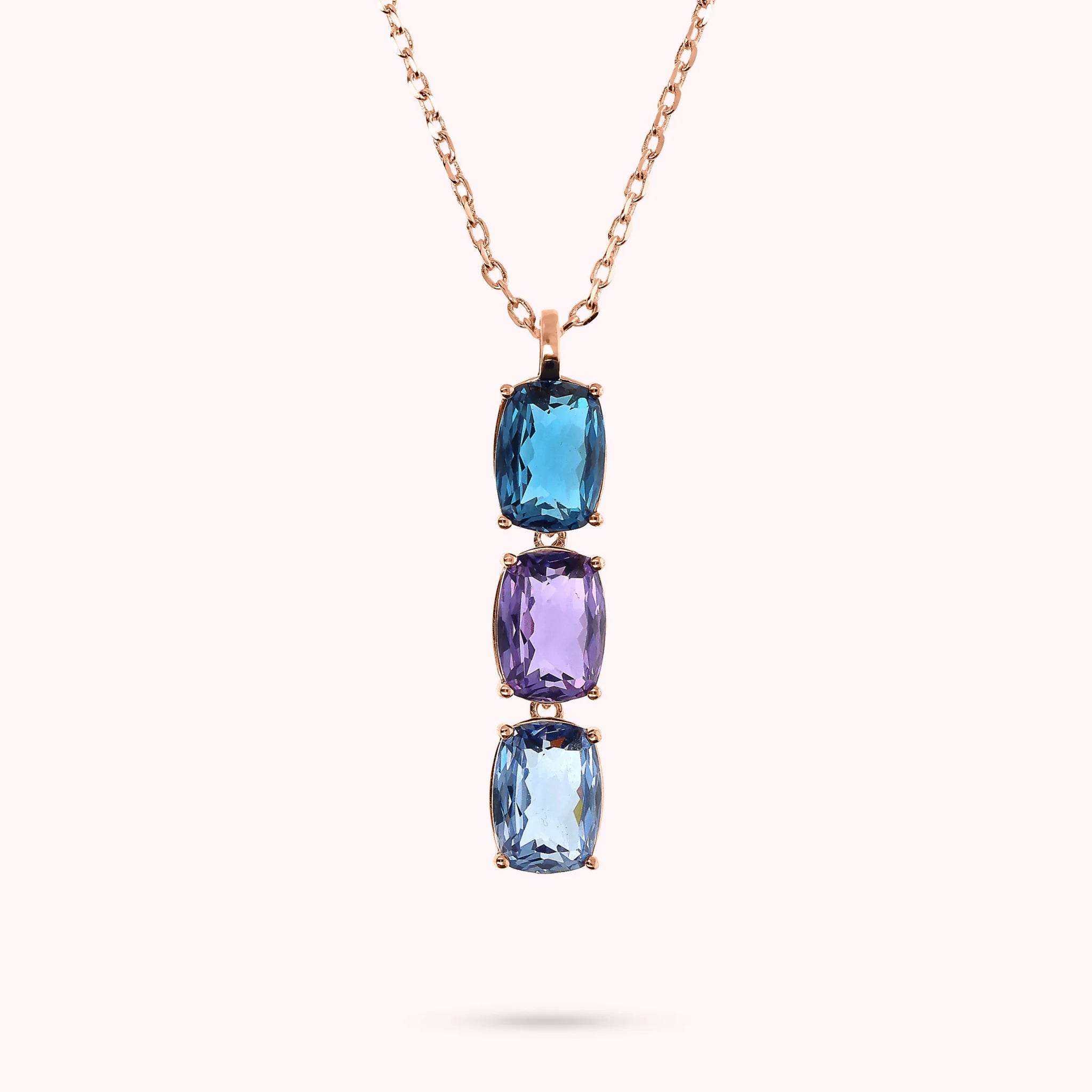 Collana Essentiel Trilogy con Prisma Gem Taglio Mosaico