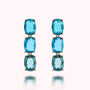 Trilogy Pendant Earrings with Prism Gem Cut Mosaic