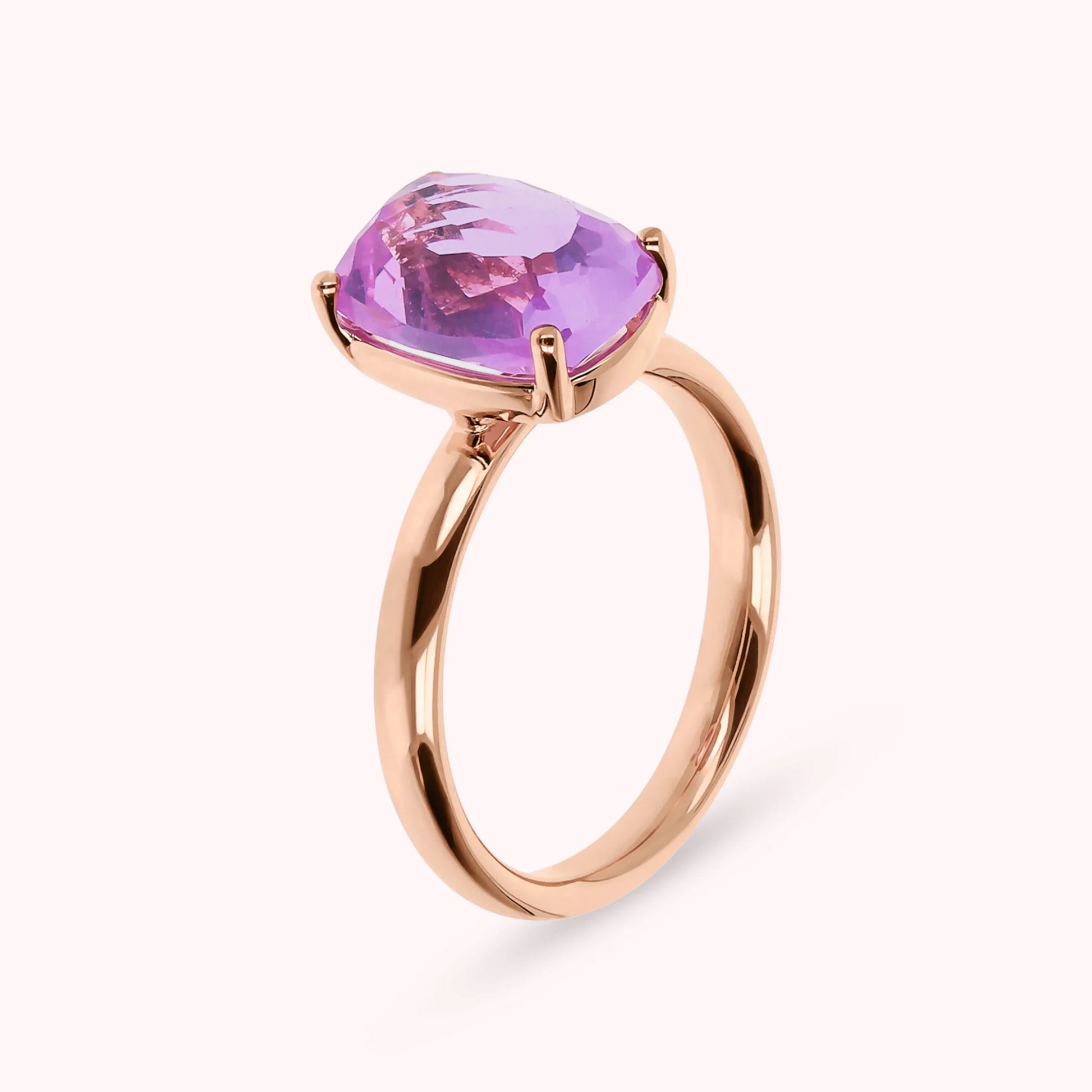 Cocktail Ring mit rechteckigem Edelstein Prisma Mosaik Schliff