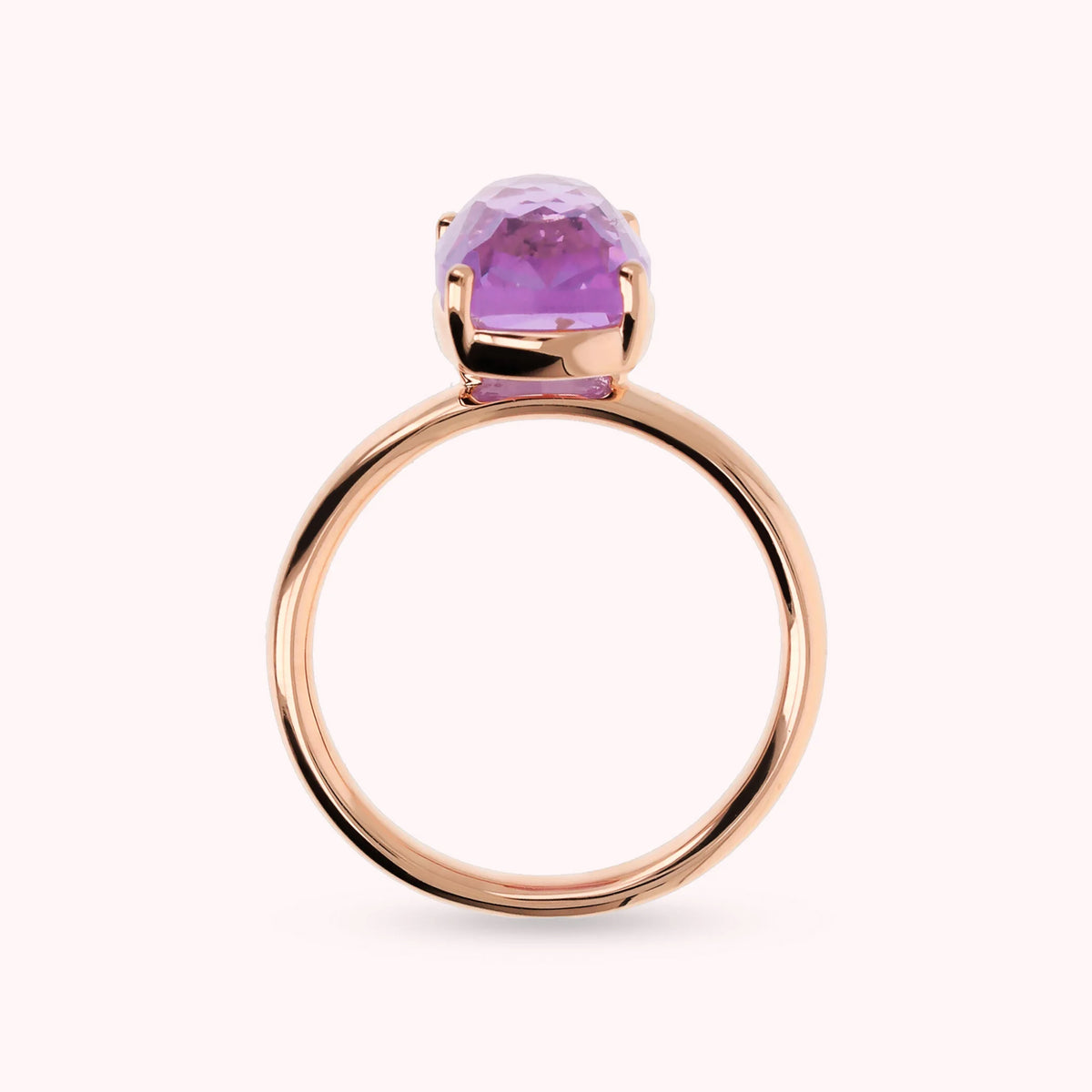 Cocktail Ring mit rechteckigem Edelstein Prisma Mosaik Schliff