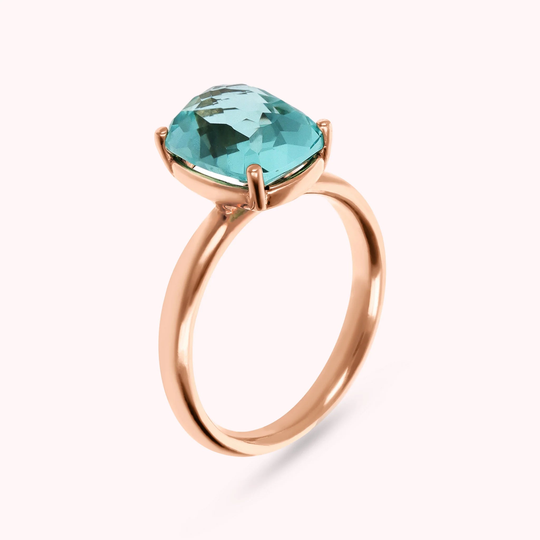 Anello Essentiel Cocktail con Prisma Gem Rettangolare Taglio Mosaico