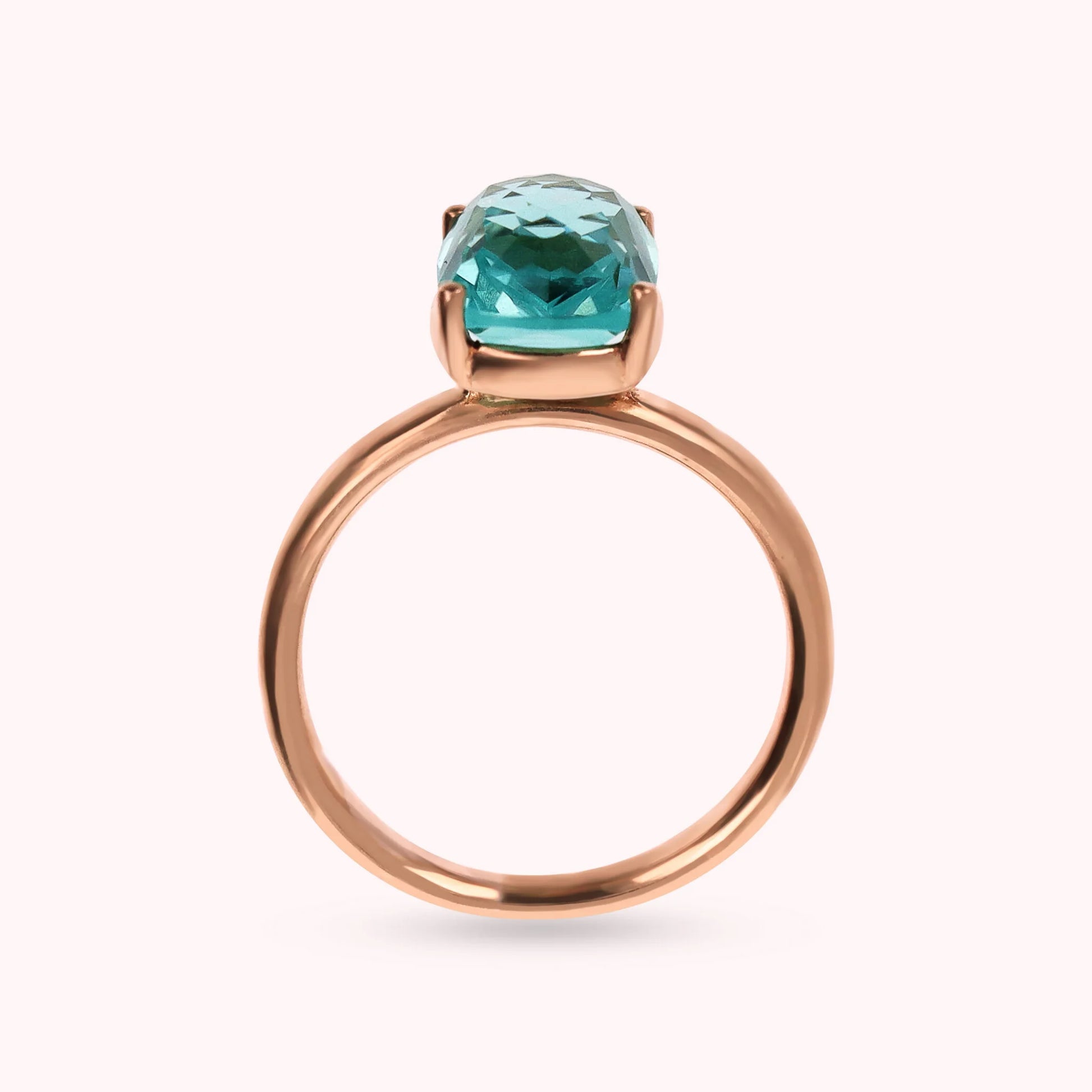 Cocktail Ring with Prism Gem Rectangular Mosaic Cut
