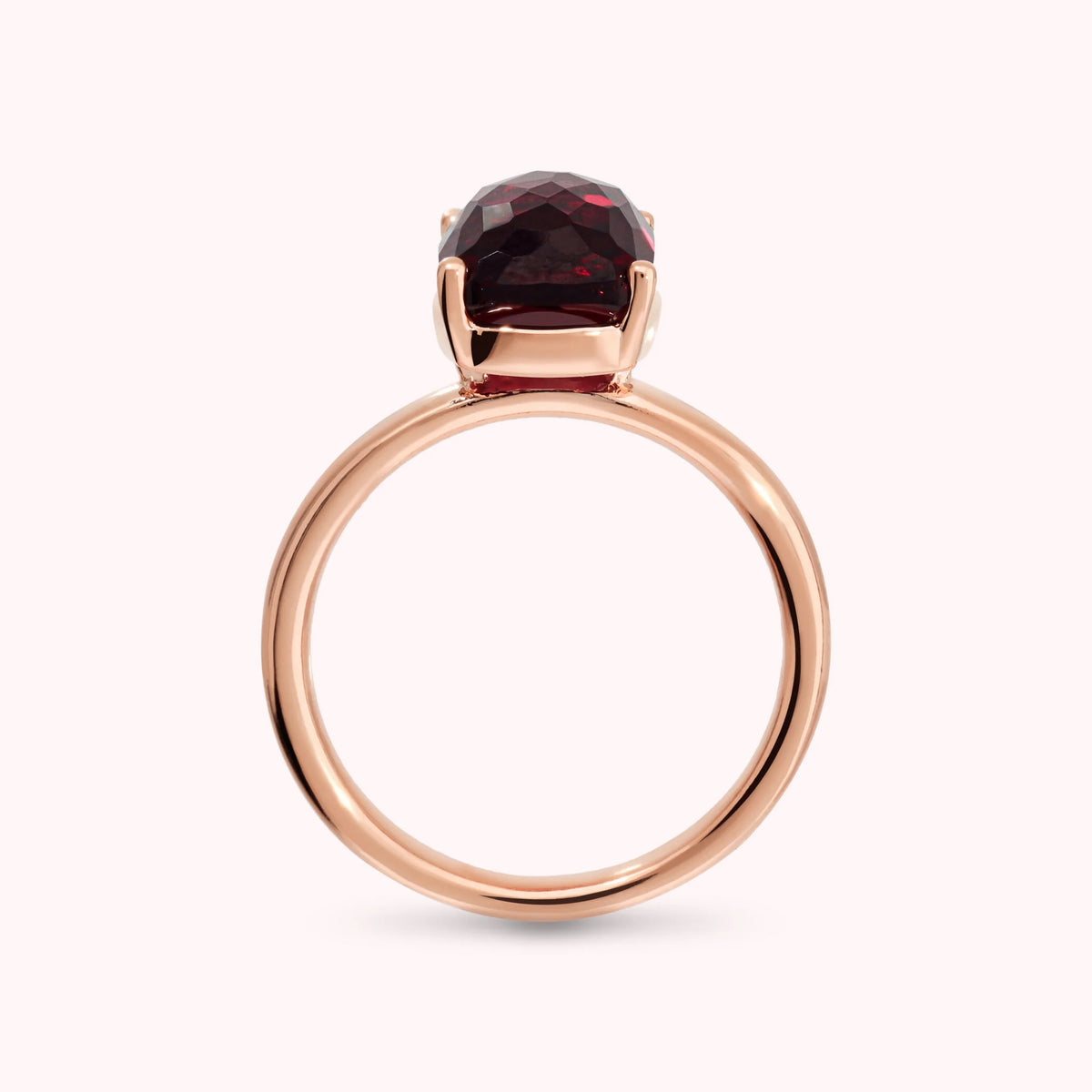 Cocktail Ring mit rechteckigem Edelstein Prisma Mosaik Schliff