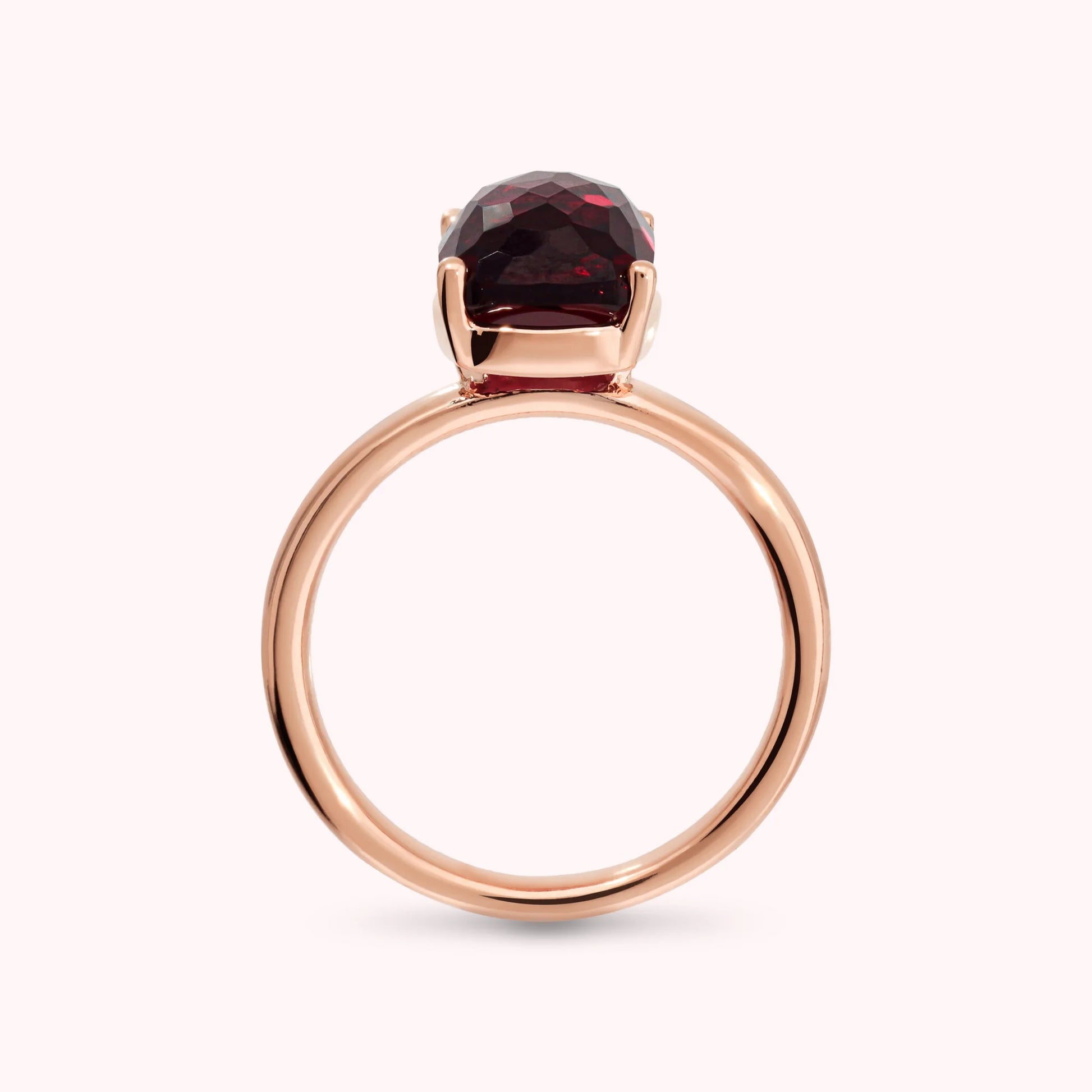 Cocktail Ring with Prism Gem Rectangular Mosaic Cut
