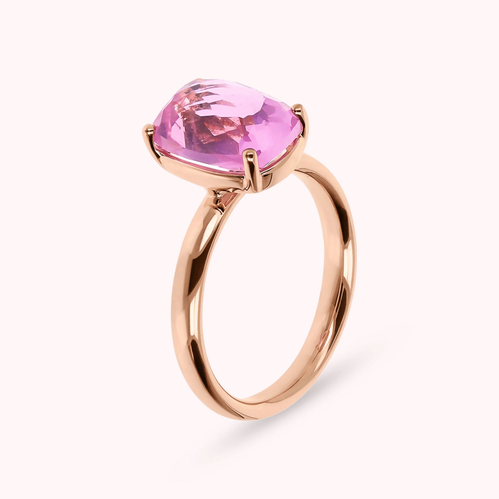 Cocktail Ring mit rechteckigem Edelstein Prisma Mosaik Schliff
