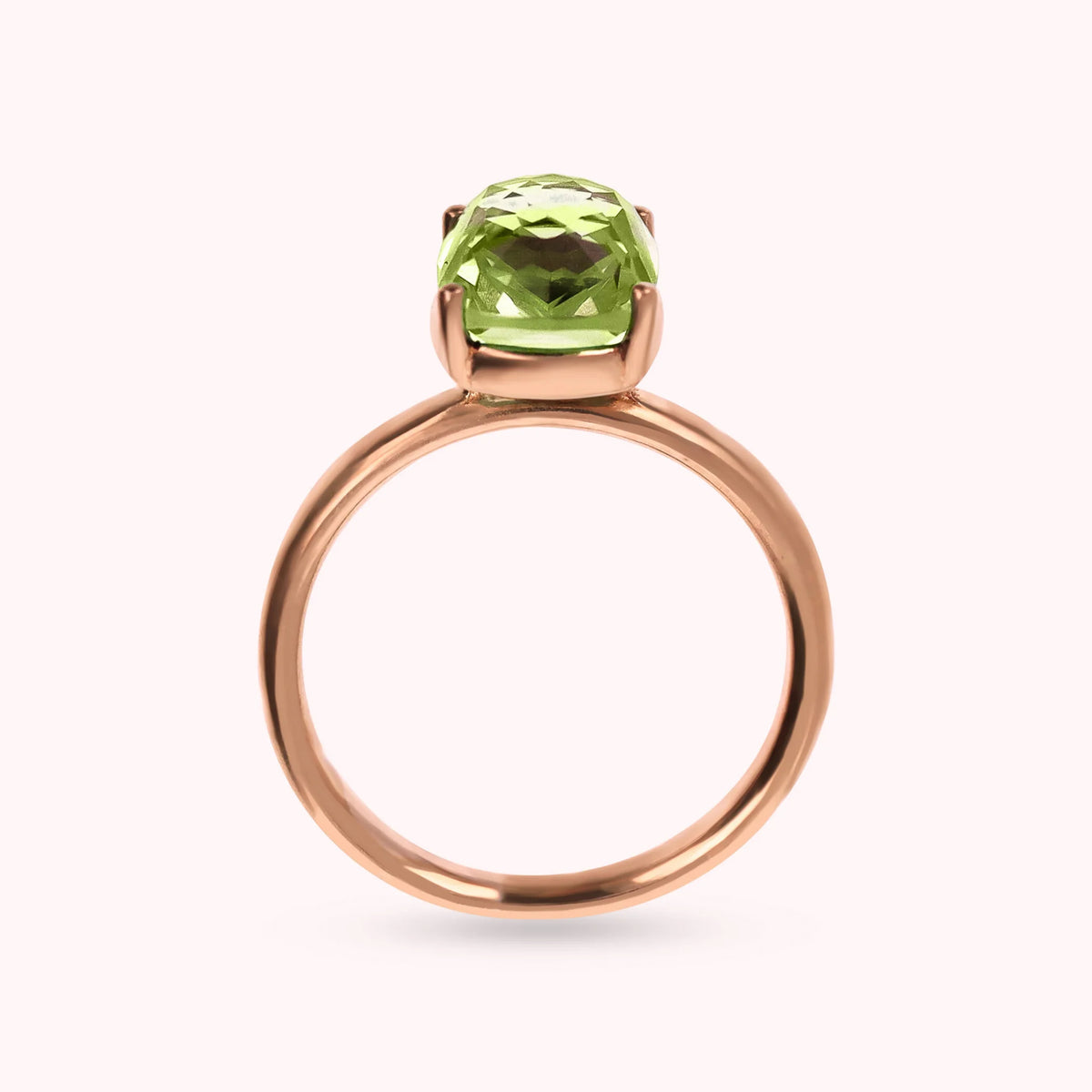 Cocktail Ring mit rechteckigem Edelstein Prisma Mosaik Schliff