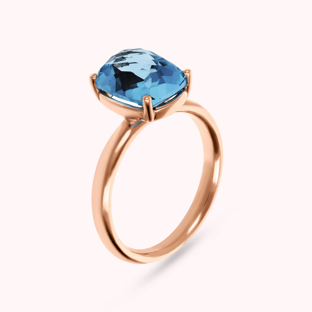 Anello Essentiel Cocktail con Prisma Gem Rettangolare Taglio Mosaico