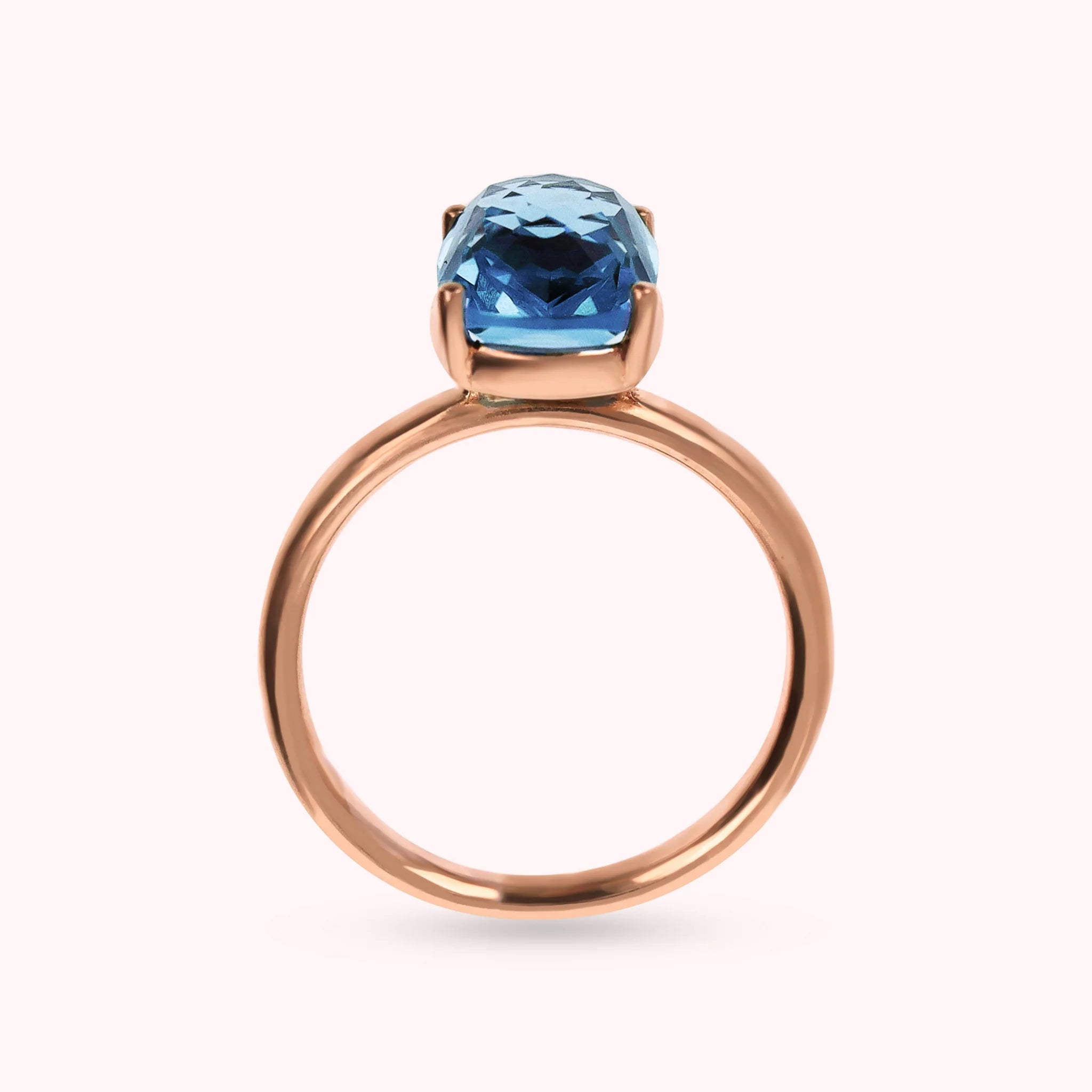 Anello Essentiel Cocktail con Prisma Gem Rettangolare Taglio Mosaico