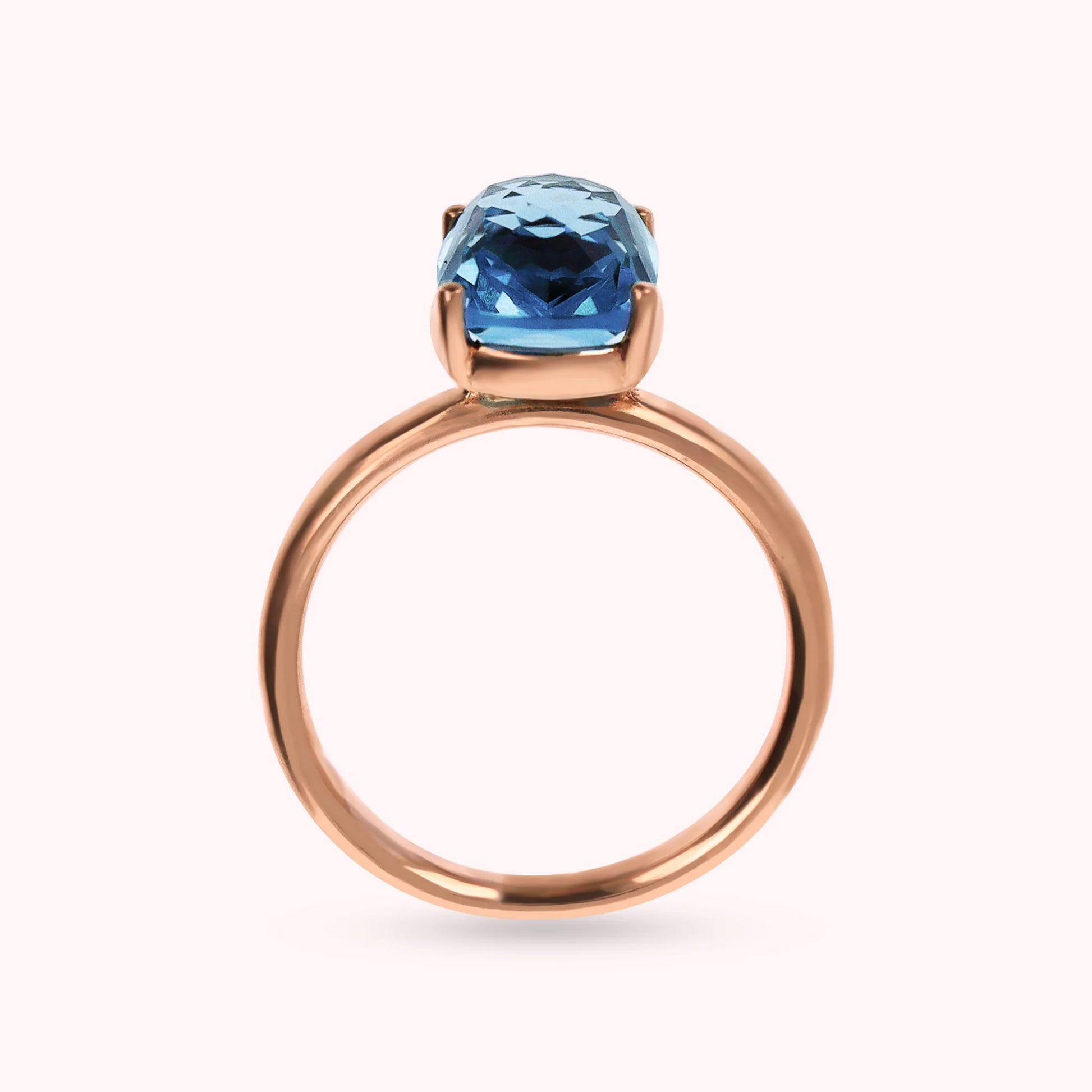 Cocktail Ring with Prism Gem Rectangular Mosaic Cut