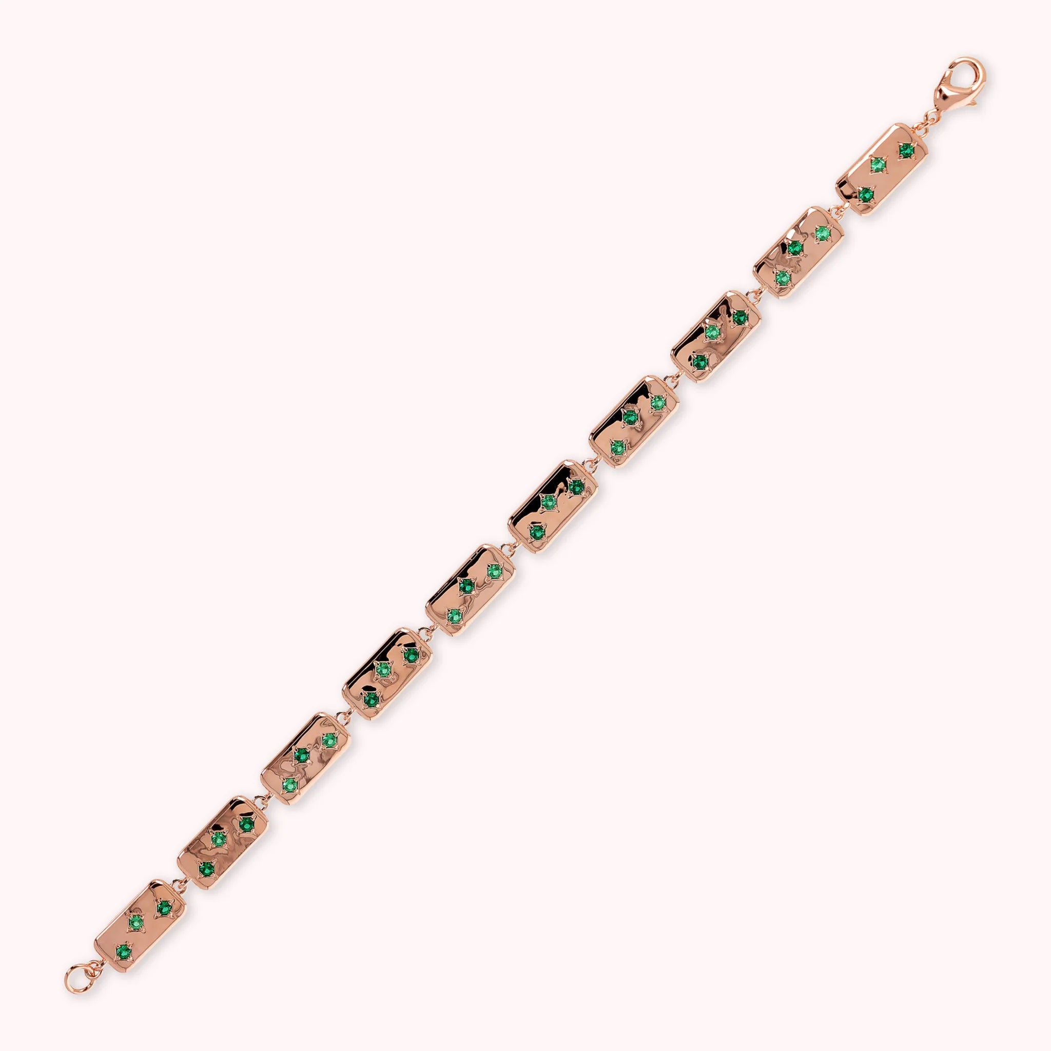 Étoile Bracelet with Rectangular Elements and Cubic Zirconia Accents