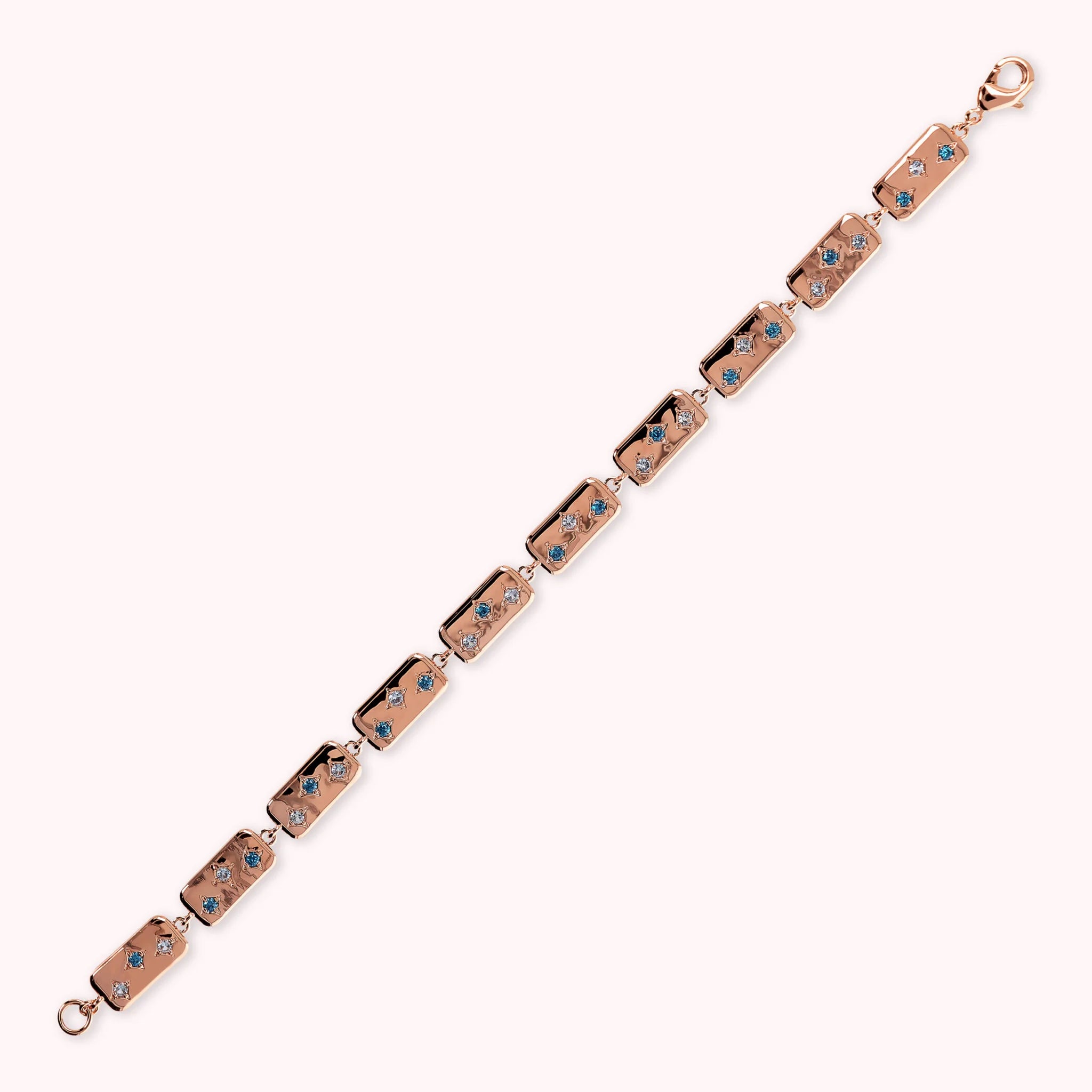 Étoile Bracelet with Rectangular Elements and Cubic Zirconia Accents