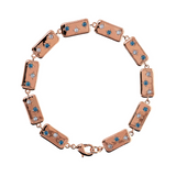 Bracelet Étoile avec Éléments Rectangulaires et Points Lumineux en Oxyde de Zirconium