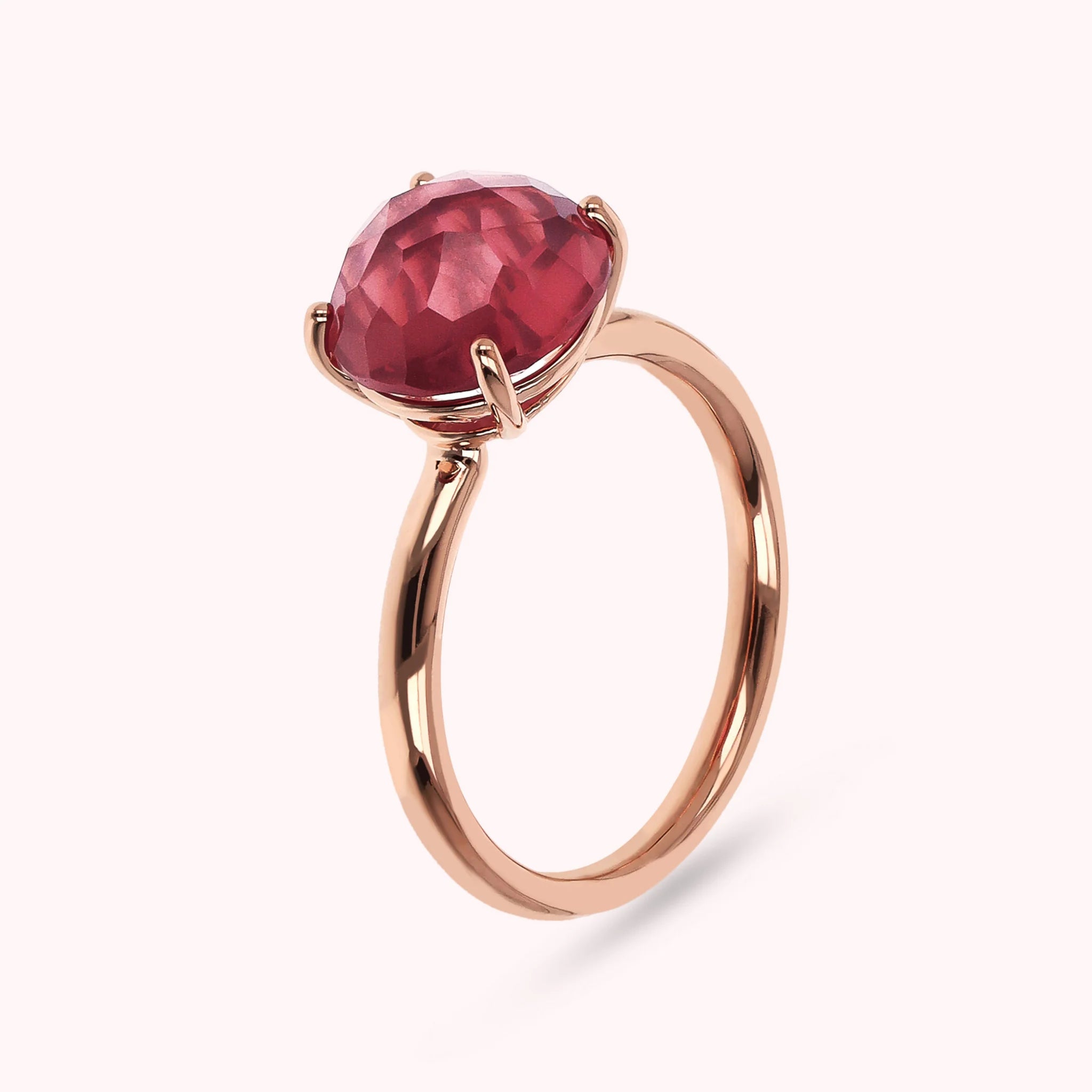 Anello Essentiel Cocktail con Prisma Gem Tonda Taglio Mosaico
