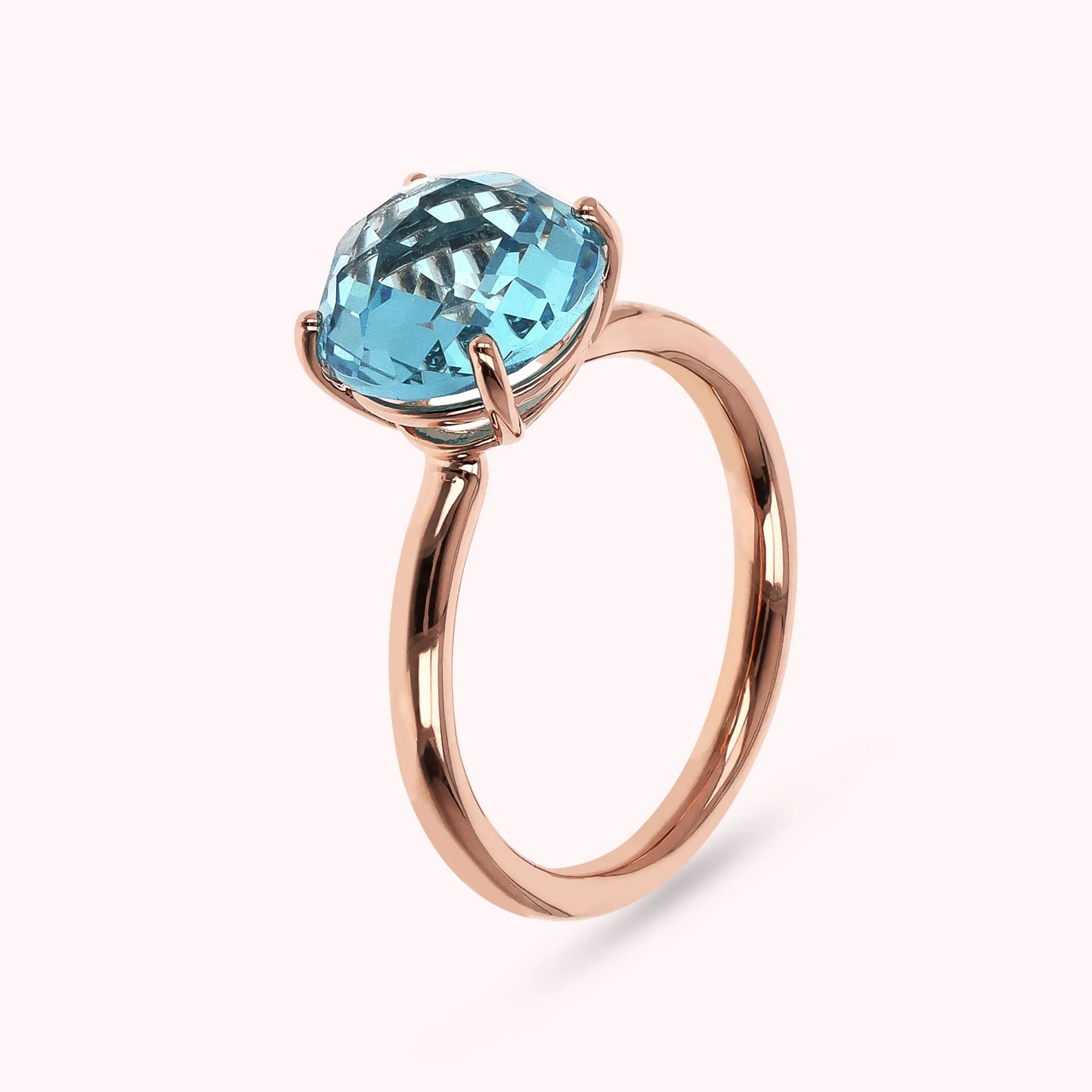 Anello Essentiel Cocktail con Prisma Gem Tonda Taglio Mosaico